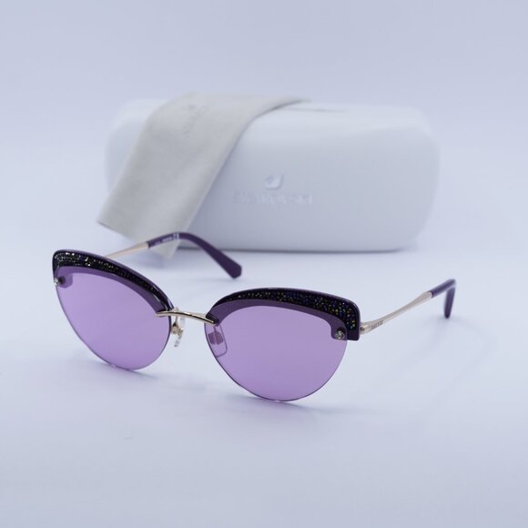 Swarovski SK0257 28G Cat Eye Sunglasses - Gold/Violet/Purple - Lowest Price! main image 3